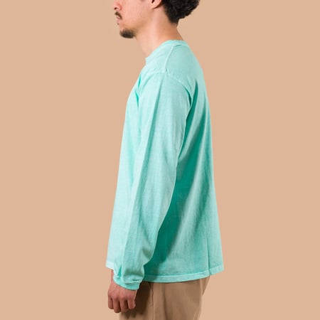 Image-Flâneurs_GOOD ON / L/S Crew Tee p-mint de profil