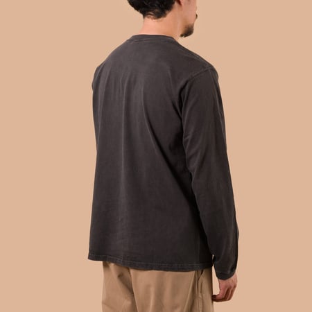 Image-Flâneurs_GOOD ON / L/S Crew Tee p-black de dos