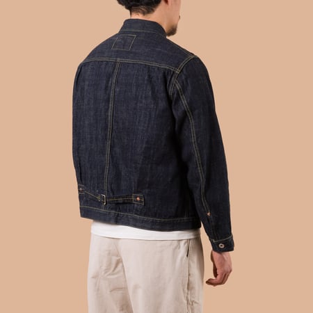 image-flâneurs_FOB FACTORY / F2460 14oz WWII Denim Blouse de dos