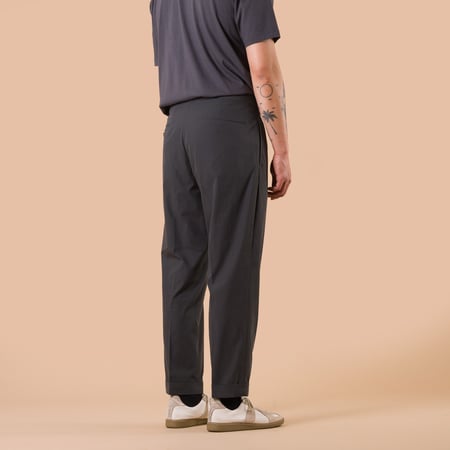 1 Pleat Travel Comfort Cloth Charcoal