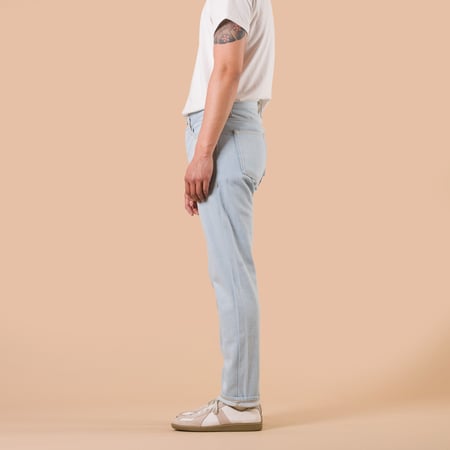 image flâneurs NAKED & FAMOUS / WeirdGuy Secret Agent Bleach Blue de profil