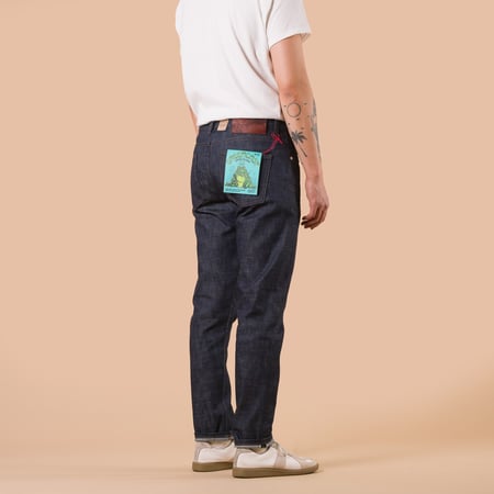 image flâneurs NAKED & FAMOUS / SuperGuy Greencast Slub Stretch Selvedge de dos