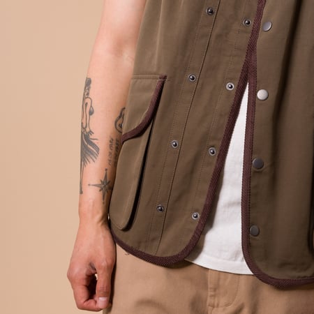 image flâneurs FRIZMWORKS / Heritage Hunting Vest olive de de détail 1