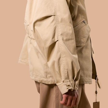 image flâneurs FRIZMWORKS / Harrington M65 Jacket Beige détail manche