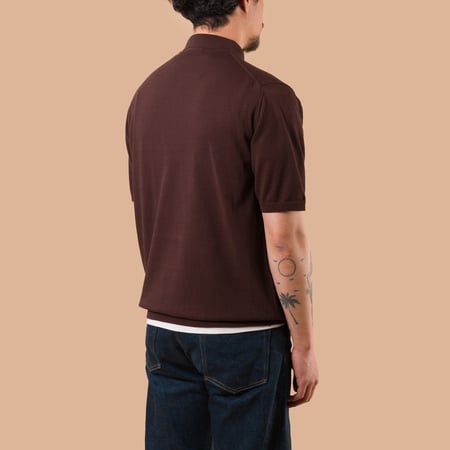 Ice Cotton Poloneck Brown