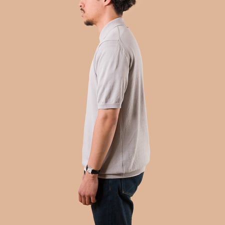 Ice Cotton Poloneck Light Gray