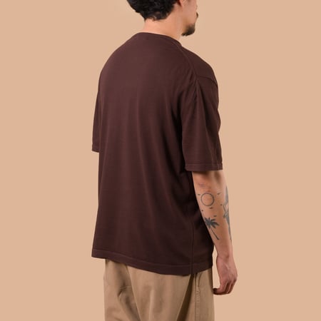 image flâneurs MOONCASTLE / Ice Cotton Relax Crewneck Brown de dos