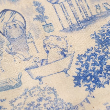 détail bain bouton flaneurs chemise NAKED & FAMOUS Aloha Shirt Linen cats (3)