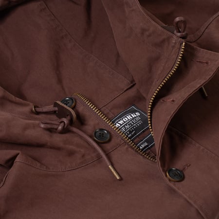detail flaneurs veste FRIZMWORKS French M47 Parka Brown (2)