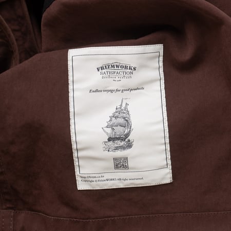 detail flaneurs veste FRIZMWORKS French M47 Parka Brown (4)