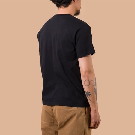 image flâneurs GOOD ON / Short Sleeve Crew T-Shirt Black de dos