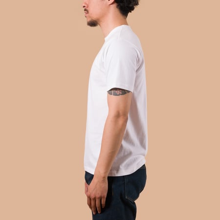 image flâneurs WHITESVILLE / 2-Pack Tubular T-Shirt White de profil