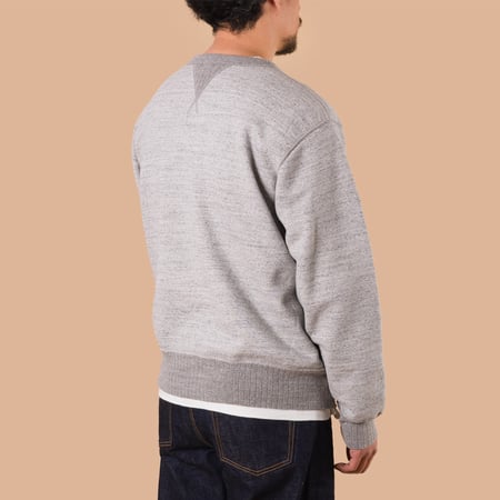 image flâneurs WHITESVILLE / Heavy Loopwheel Sweatshirt Heather Gray de dos