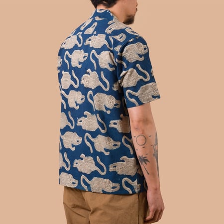 KARDO x FLÂNEURS / S/S Shirt BP69 Indigo/Black