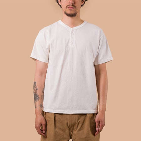 Short Sleeve Henley Tee P-Natural
