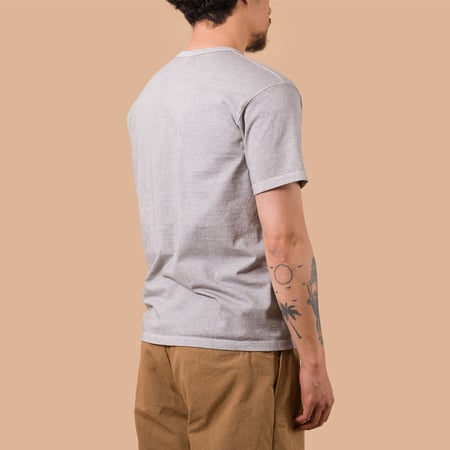 Short Sleeve Henley Tee in Ash Grey