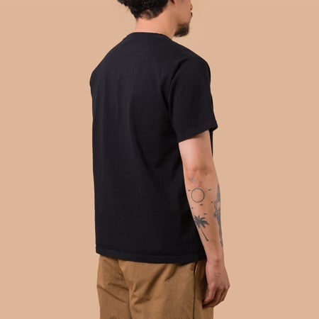 image flâneurs GOOD ON / S/S Heavy Crew Tee Black de dos