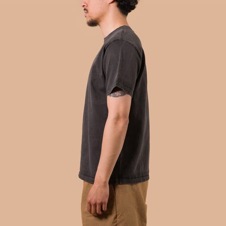 Image-Flaneurs_GOOD ON / S/S Heavy Crew Tee P-Black-de-profil