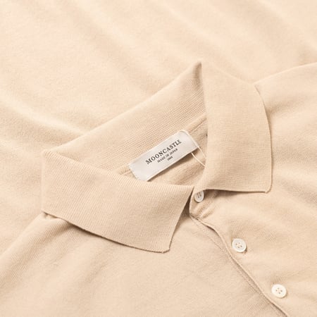 Image Flâneurs MOONCASTLE / Ice Cotton Poloneck Latte Beige détail col