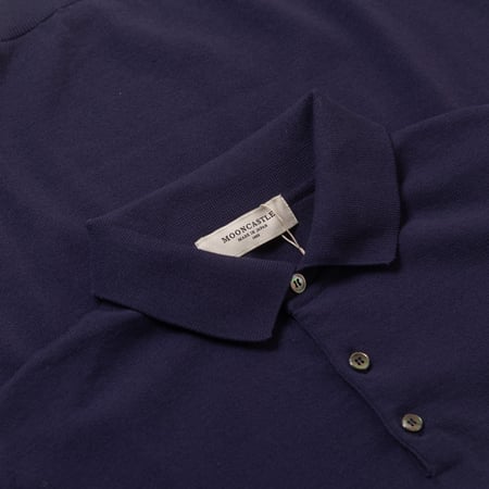 détail col flâneurs pull Mooncastle  Ice Cotton Navy