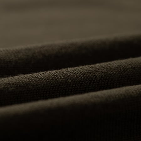 image flâneurs MOONCASTLE / 12G Wool Crewneck Short Sleeve Dark Olive détail matière