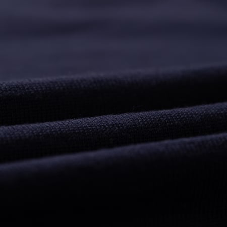 image flâneurs MOONCASTLE / 12G Wool Crewneck Short Sleeve Dark Navy détail matière