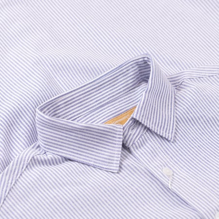 image flâneurs FRIZMWORKS / OG Stripe Oversized Shirt Blue détail col