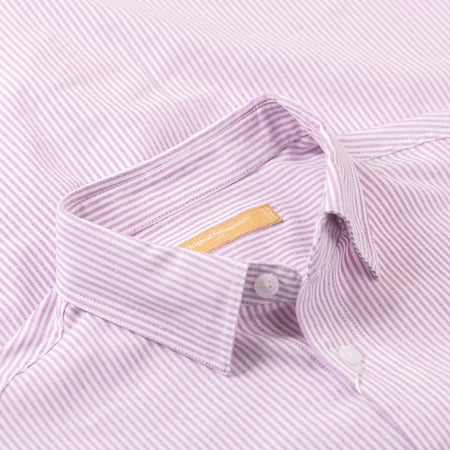 image flâneurs FRIZMWORKS / OG Stripe Oversized Shirt Purple détail col