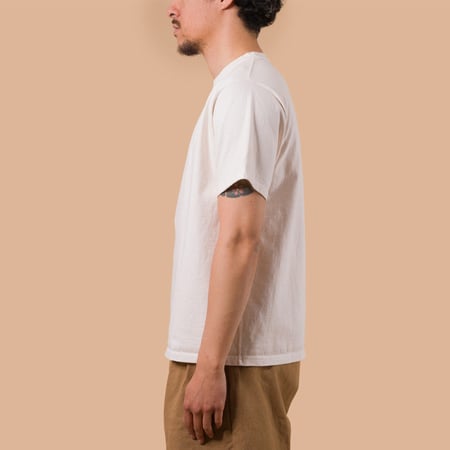 Image-Flaneurs_GOOD ON / S/S Heavy Crew Tee P-Natural_de-profil
