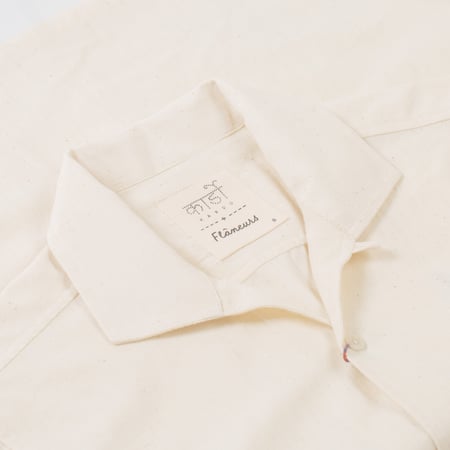 image flâneurs KARDO x FLANEURS  SS Shirt Khadi Handloom Natural détail  (2)