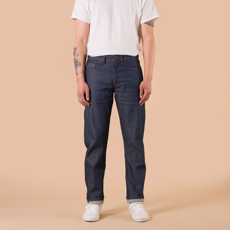 flâneurs NAKED & FAMOUS WeirdGuy Natural Indigo Selvedge porté de face