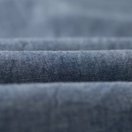 détails flaneurs SUGAR CANE Long Sleeve Chambray Work Shirt Blue (1)
