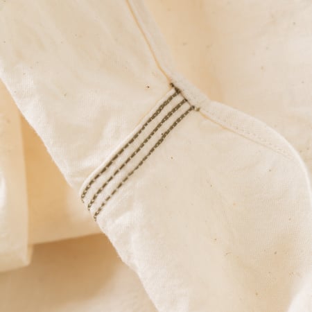 détails flaneurs SUGAR CANE Long Sleeve Chambray Work Shirt White (4)