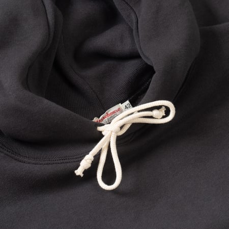 détails flaneurs WAREHOUSE & CO.  Lot. 450 Two Needle Hooded Sweatshirt sumikuro (2)