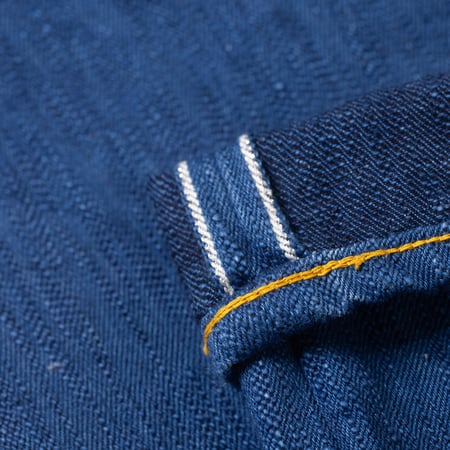 image flâneurs SAMURAI JEANS / S6100XX 15oz-SH Seigaiha Slim Straight Zipper détail selvedge