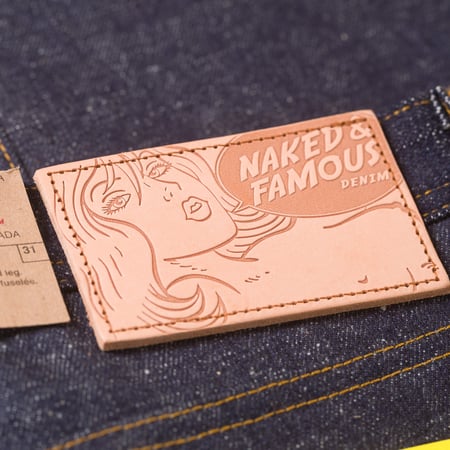 image flâneurs NAKED & FAMOUS / WeirdGuy Brawler Selvedge détail patch