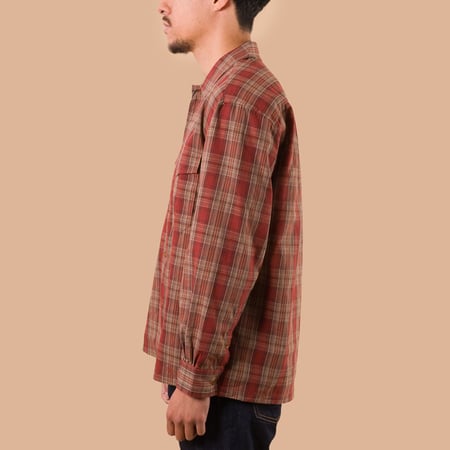 image flâneurs FRIZMWORKS / Check OG 107 Shirt Maple de profil