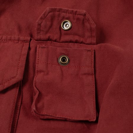image flâneurs FRIZMWORKS / Back Satin Essential Fatigue Shorts Burgundy détail 2