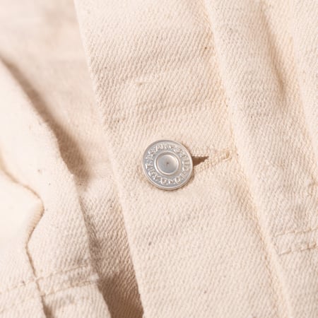 image flâneurs STUDIO D'ARTISAN / SD-4101E 15oz GL3 Selvedge Denim Type I Jacket Ecru détail bouton