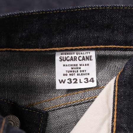 Image Flâneurs SUGAR CANE / 12oz Denim 1947 Model Type-III Slim Straight détail intérieur