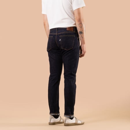 image flâneurs PURE BLUE JAPAN / XX-019 14oz Relaxed Tapered Wash Selvedge Denim dos
