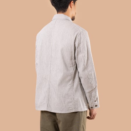 Image Flâneurs SUGAR CANE / "Fiction Romance" 8oz Indigo Stripe Work Coat dos