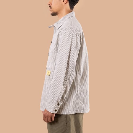 Image Flâneurs SUGAR CANE / "Fiction Romance" 8oz Indigo Stripe Work Coat profil