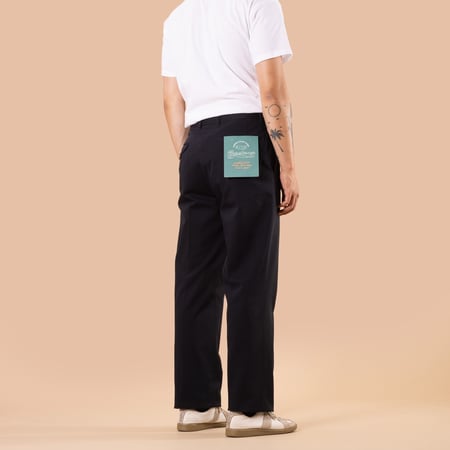Image flâneurs  BARNSTORMER / 1952UC Flat Front Chino Navy dos