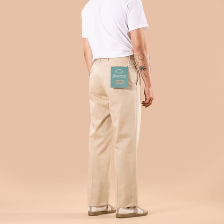 Image flâneurs BARNSTORMER / 1952UC Flat Front Chino Beige dos