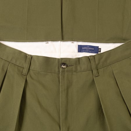 image flâneurs BARNSTORMER / 1955UC 2Pleated Chino Olive  détail 1