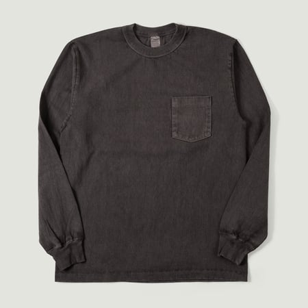 "SURE MFG" 7.5oz Pocket Long Sleeve Tee Black