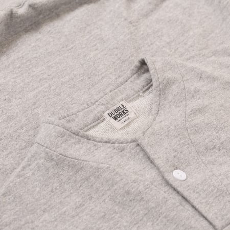 Light Terry Henley Sweatshirt Heather Grey