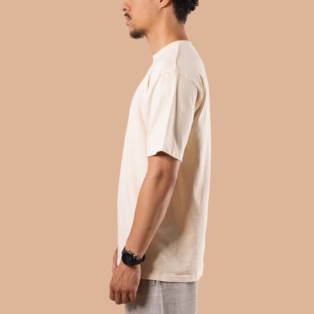 7.7oz Fallen Cotton S/S Tee Pigment Dye Cream
