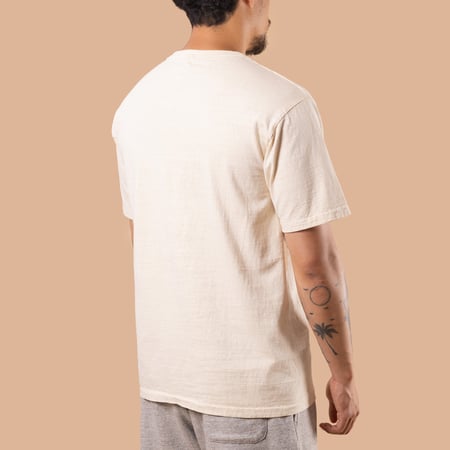 7.7oz Fallen Cotton S/S Tee Pigment Dye Cream